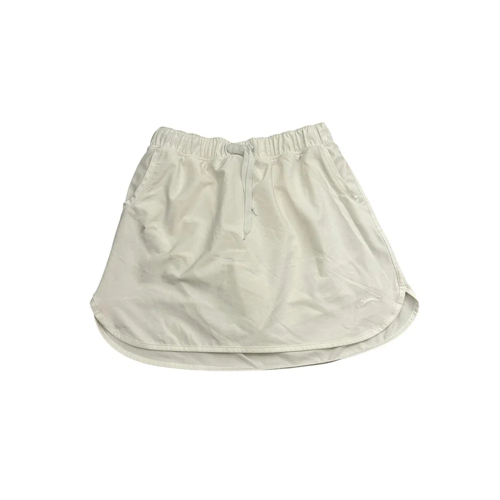 Slazenger Golf‎ Skort Womens Small White Good Elastic Waist Pockets Curved Hem
